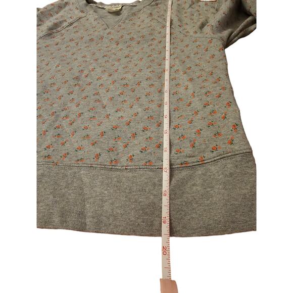 Matilda Jane Hello Comfy Layers Gray Floral Sweatshirt w/ Ruffle Hem sz S (590) - Picture 4 of 6